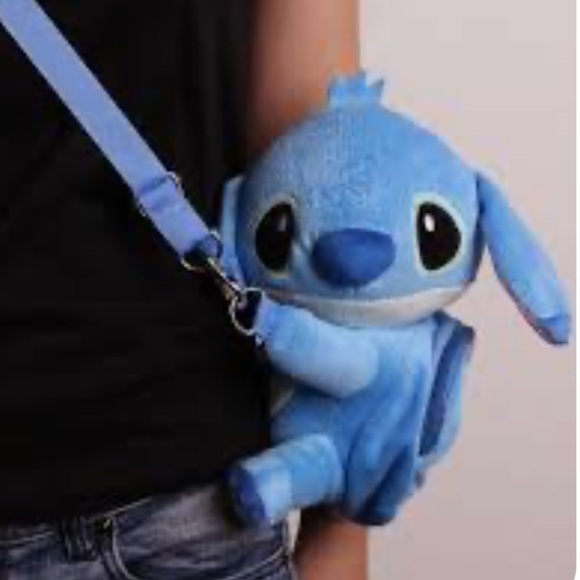 Walt Disney Handbags - Disney Blue Stitch Plush Crossbody Bag new wo tag
